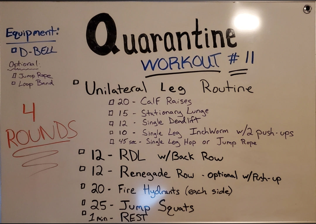 Quarantine Workout & boxing #11 for Wed & Thurs April 15th & 16th 2020